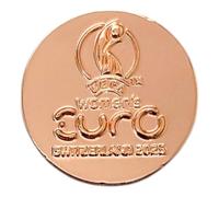 AMBALLCOM Pin Logo UEFA Women's Euro 2025, logotipo miniaturizado, tamaño 18 mm, plata - Recuerdo de los euros
