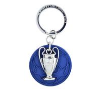 AMBALLCOM, UEFA Champions League Replica Llavero - PVC 2D Réplica Trofeo Diseño Oficial Starball Fútbol, Negro , 100 x 7 x 27 mm
