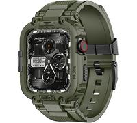 amBand Correa Compatible con Apple Watch 9/8/7 45mm, M1 Sport Series Funda Resistente con Correas Protector para iWatch 6/SE/5/4/3 44mm 42mm Hombre Verde