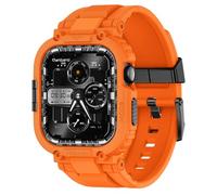 amBand Funda compatible con Apple Watch Series 11/10 de 42 mm para hombres y mujeres, M1 Sport, resistente y resistente, correa táctica, protector militar para accesorios iWatch, color naranja