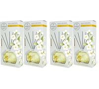 Ambar Botanic Ambientador Mikado Infusión Jazmín Blanco con aceites esenciales y hierbas naturales. 0% Alcohol, El embalaje puede variar, 2x75 ml (Paquete de 2)