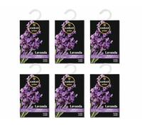 Ambar Perfums Ambientador Armario Lavanda Pack 6 Unidades | Sachet Perfumado para Ropa y Cajones | Fragancia Relajante de Larga Duración