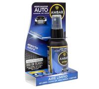Ambar Perfums Ambientador Coche Aire Limpio 90 ml | Spray Absorbe Olores 3X Power | Aroma Fresco y Puro | Ideal para Tapicería, Asientos y Alfombrillas | Neutraliza Malos Olores al Instante