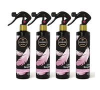 Ambar Perfums - Ambientador Spray Absorbe Olores Aire Limpio Especial Tejidos, ¡No mancha! Pack de 4 uds de 280 ml.