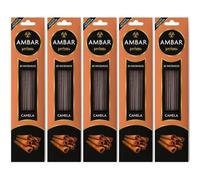 Ambar Perfums Incienso de Canela, Pack de 5 Unidades con 20 Varillas Cada una