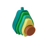 Ambarscience Abacate - Set de 5 Piezas de Silicona Individuales de Textura Suave y maleable,indicado para estimular la Capacidad sensorial del bebé 10M+