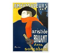 Ambassadeurs, Aristide Bruant Póster de Henri de Toulouse-Lautrec 30 x 40 cm Cuadros Decoración para la pared