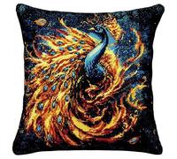 AMBATTERY 11CT Kit De Punto De Cruz De Cojín, Animales fantásticos Kits De Punto De Cruz Con Estampado De 45X45Cm Kit De Bordado Artesanal,Diy Funda De Almohada Bordada A Mano