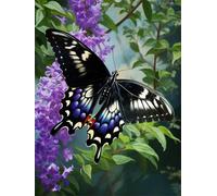 AMBATTERY Animal Latch Hook Rug Kit Mariposas Y Flores Juego De Alfombras Diy Con Tapete De Lona Impreso，Hilo De Ganchillo，Bordado，Gancho Y Pestillo，Tapiz Para Decoración Del Hogar 21x29in