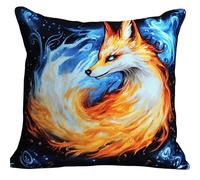 AMBATTERY Kit de Punto de Cruz para Almohada, Animales fantásticos Kit de Cojines Bordados 45X45cm Kits de Bordado con Hilos y Aguja Completos Pre-Impresa DIY Kit de Manualidades Decorativa