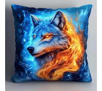 AMBATTERY Kit Punto de Cruz Cojines, Animales fantásticos Cojines de Punto de Cruz 45X45cm Kits de Bordado con Hilos y Aguja Completos Pre-Impresa DIY Kit de Manualidades Decorativa