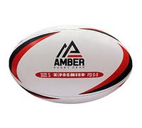 Amber Balón de Rugby X-Premier, Unisex, Blanco, 5