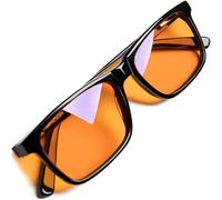 Amber Blue Light Blocking Glasses for Sleep - Computer Glasses - Orange Blue Light Glasses - Amber Glasses to Block Blue Light - Sleep Glasses Blue Light Blocking - Amber Blue Blockers for Men & Women