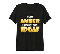 Amber Costume Idgaf Meme Funny Halloween Costume For Ambers Camiseta Premium
