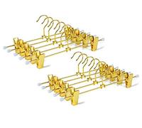 Amber Home - Percha para Pantalones y Faldas con Ganchos Ajustables para Colgar con Gancho Giratorio