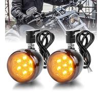 Amber LED Motorcycle Turn Signal Light For Dyna Softail Sportster Cruiser Chopper12V Front Direction Indicator Lamp Left Right,conducción Segura