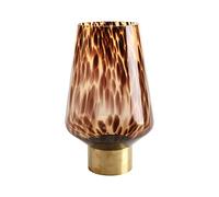 Amber Rain - Jarrón de Cristal (40 cm), Color marrón