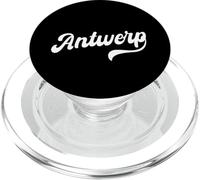 Amberes Retro Cursiva Script Amor Belgium City Pride PopSockets PopGrip para MagSafe
