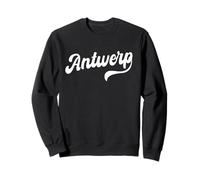 Amberes Retro Cursiva Script Amor Belgium City Pride Sudadera
