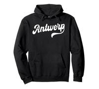 Amberes Retro Cursiva Script Amor Belgium City Pride Sudadera con Capucha