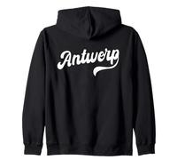 Amberes Retro Cursiva Script Amor Belgium City Pride Sudadera con Capucha