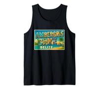 Ambergris Caye Belice Vintage Travel Souvenir Art Graphic Camiseta sin Mangas