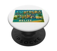 Ambergris Caye Belice Vintage Travel Souvenir Art Graphic PopSockets PopGrip Adhesivo