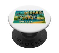 Ambergris Caye Belice Vintage Travel Souvenir Art Graphic PopSockets PopGrip Adhesivo