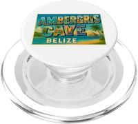 Ambergris Caye Belice Vintage Travel Souvenir Art Graphic PopSockets PopGrip para MagSafe