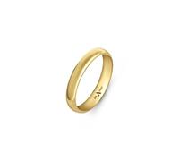 Amberta Alianza de Boda en Oro de 14 Quilates para Mujer y Hombre | Anillo Simple Auténtico Amarillo o Blanco | Anillo de Boda Pulido: Alianza en Oro Amarillo 3.5 mm Talla 22