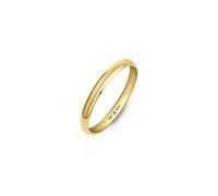 Amberta Alianza de Boda en Oro de 18 Quilates para Mujer | Anillo en Oro Amarillo o Blanco Pulido: Alianza en Oro Amarillo 2 mm Talla 24