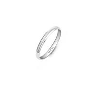 Amberta Alianza de Boda en Oro de 18 Quilates para Mujer | Anillo en Oro Amarillo o Blanco Pulido: Alianza en Oro Blanco 2 mm Talla 9