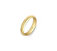 Amberta Alianza Plata de Ley 925 Chapada en Oro | Anillo Boda y Matrimonio para Mujer y Hombre | Alianza Oro 4 mm Talla 29