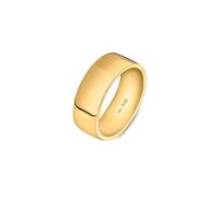 Amberta Alianza Plata de Ley 925 para Hombre | Anillo de Boda Chapado en Oro Ancho 5 6 8 mm: Anillo Oro Hombre 8 mm - Talla 29