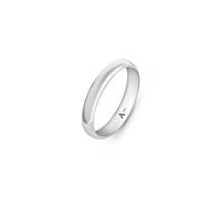 Amberta Allure Alianza de Boda para Mujer en Oro Blanco de 9 Quilates: Anillo de Oro Blanco 3.5 mm - Talla 24