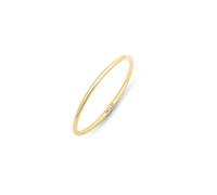Amberta Anillo para Mujer en Oro de 9 Quilates Fabricado en Italia, Anillos de Oro Fino Pulgar Apilable Minimalista Ancho 1 mm: Anillo Liso 9K Talla 17