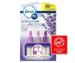 Ambi Pur 3 Volution, recarga de ambientador de enchufe, lavanda, 20 ml, pack de 6