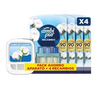 Ambi Pur 3Volution Ambientador Eléct | + 4 Recambios Nubes De Algodón 4x21ml