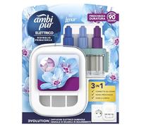 Ambi Pur 3Volution - Ambientador para ambientes, 1 difusor eléctrico y 1 recarga, fragancia Lenor para despertar primavera, tecnología elimina olores, hasta 90 días de perfume por recarga