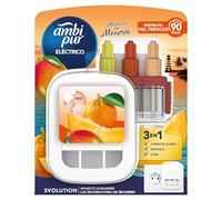 Ambi Pur 3VOLUTION - Aparato + Recambio Aroma Menorca 20ml, 3 Fragancias Que Se Alternan Para Combatir Los Olores