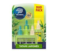 Ambi Pur 3Volution Recambio Ambientador Eléctrico Tatami Japonés 2x20ml | 3 Aromas Que Alternan Para Eliminar Olores