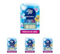 Ambi Pur 3Volution Recambio De Ambientador Eléctrico Lenor Frescor De Primavera 20 ml (Paquete de 4)