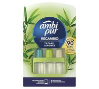 Ambi Pur 3Volution Recambio De Ambientador Eléctrico Tatami Japonés, 3 Aromas Que Alternan Para Eliminar Olores, El embalaje puede variar