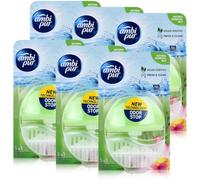 AMBI PUR 6 ambientadores de inodoro (soporte + recambio de 55 ml) - bambú y loto