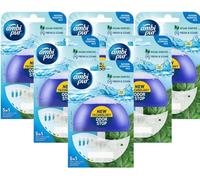 Ambi Pur 6 soportes para bloque de inodoro + recarga de 55 ml - Fresh Water & Mint.