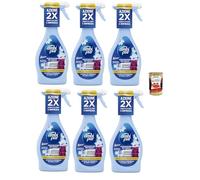 Ambi Pur Ambi Pur - Ambientador textil con aroma primaveral, spray de tela neutralizante de olores, 6 x 385 ml, 2 x efecto: combate los olores persistentes y refresca, seguro para perros y gatos +