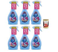 Ambi Pur - Ambientador textil "Portofino" - Spray neutralizante de olores para textiles [6 x 385 ml] - 2 x Efecto: combate los olores persistentes y refresca + Polpa italiana Gourmet 400 g