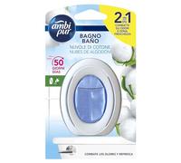 Ambipur Ambientador Casa para Baño (8 x 45 días), Elimina y Previene los Malos Olores, Fragancia Nubes de Algodón, Mega Pack