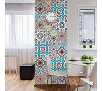 Ambiance 30 Pegatinas de Azulejos | Vinilo Decorativo Autoadhesivo baldosas de Cemento - Stickers Mosaico alicatado Sala de baño y Cocina - Adhesivos de Pared Azulejos - 15 x 15 cm - 30 Unidades