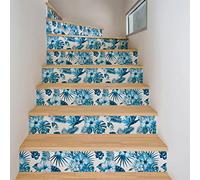 Ambiance - Adhesivo adhesivo para escaleras de azulejos de cemento Tropical Santos - 2 tiras de 42 x 147 cm